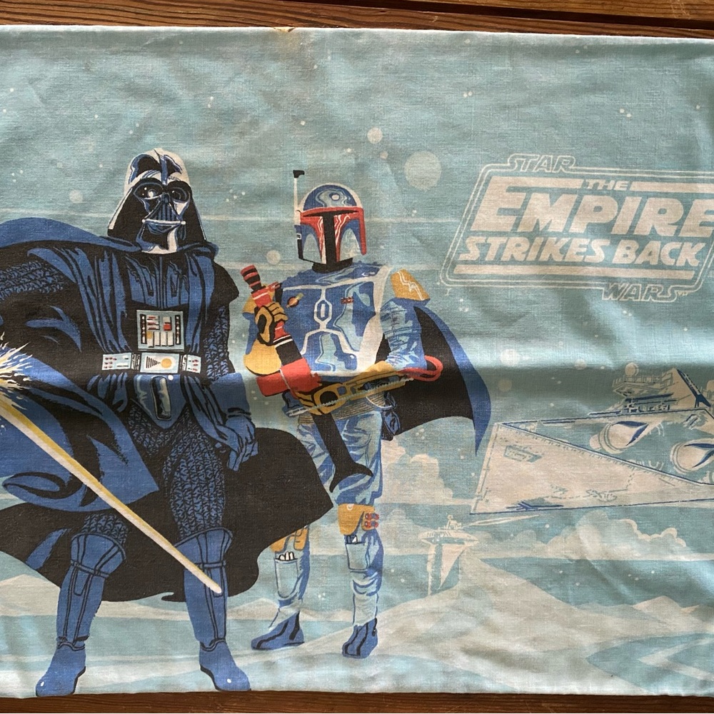 1979 Star Wars Empire Strikes Back Pillowcase Vader Fett C3PO R2D2